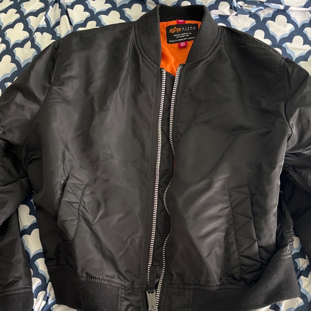 Alpha Industries Women’s MA-1 Bomber Jacket - Black/Orange